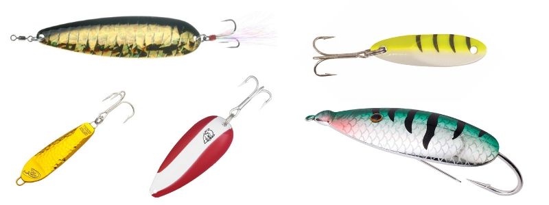 Daiga Jigging Spoon Fishing Lures Trout Lures Flutter Spoon bass Lures Spoon Lures for Saltwater Freshwater Fishing Pack of 3